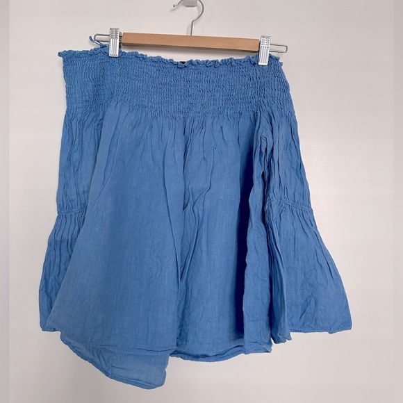 Blue Zara Off-the-shoulder Top - Picture 1 of 4